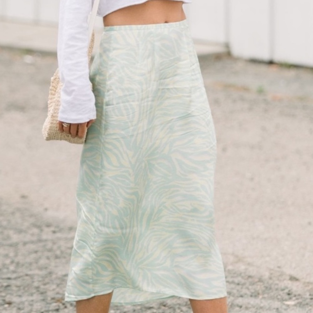 NWT Pistola Zebra Midi Skirt